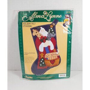 Bucilla Alma Lynne #83795 Stocking Felt Merry Christmas Noah NEW